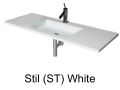Plan vasque, 50 x 170 cm, suspendue ou  encastrer, en rsine minrale - STIL 60
