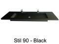 Plan vasque double, 50 x 180 cm, suspendue ou  encastrer, en rsine minrale - STIL 90