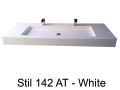 Dubbele kaptafel, 50 x 160 cm, hangend of verzonken, in minerale hars - STIL 142