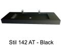 Dubbele kaptafel, 50 x 200 cm, hangend of verzonken, in minerale hars - STIL 142