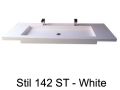 Dubbele kaptafel, 50 x 200 cm, hangend of verzonken, in minerale hars - STIL 142