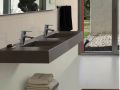 Blat podwÃ³jny, 50 x 190 cm, zwieszany lub wpuszczany, w Å¼ywicy mineralnej - DOUBLE STIL 45 AT