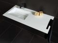 Wastafel, 50 x 70 cm, hangend of verzonken, in minerale hars - COPER 45