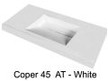 Umywalka, 50 x 90 cm, zwieszana lub wpuszczana, w żywicy mineralnej - COPER 45