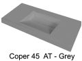 Wastafel, 50 x 150 cm, hangend of verzonken, in minerale hars - COPER 45