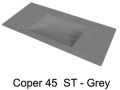 Wastafel, 50 x 150 cm, hangend of verzonken, in minerale hars - COPER 45