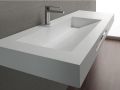 Dobbelt håndvask top, 50 x 110 cm, håndvask 30 x 90 cm - COPER 90