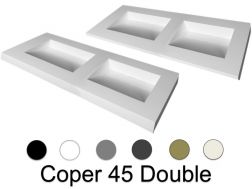 Umywalka podwÃ³jna umywalka, 50 x 130 cm, wiszÄ…ca lub wpuszczana - DOUBLE COPER 45