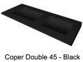 Plan vasque double caniveau, 50 x 130 cm, suspendue ou  encastrer - DOUBLE COPER 45