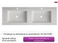 Umywalka podwÃ³jna umywalka, 50 x 180 cm, wiszÄ…ca lub wpuszczana - DOUBLE COPER 45