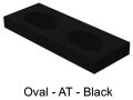 Plan double vasque, 121 x 46 cm , Vasque de forme ovale, suspendue ou  encastrer - OVAL 45 Double
