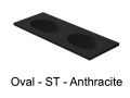 Plan double vasque, 121 x 46 cm , Vasque de forme ovale, suspendue ou  encastrer - OVAL 45 Double