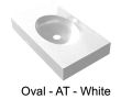 Plan vasque, 121 x 46 cm, suspendue ou  encastrer, de forme ovale - OVAL 45