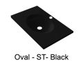 Plan vasque, 121 x 46 cm, suspendue ou  encastrer, de forme ovale - OVAL 45