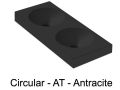 Plan double vasque, 121 x 46 cm , suspendu ou  encastrer, de forme rond - CIRCULAR 30 Double