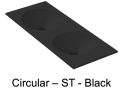 Plan double vasque, 121 x 46 cm , suspendu ou  encastrer, de forme rond - CIRCULAR 30 Double