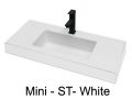 Plan vasque, 121 x 40 cm,  suspendue ou  poser, en rsine minrale - MINI 2240