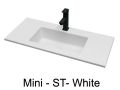 Plan vasque, 121 x 40 cm,  suspendue ou  poser, en rsine minrale - MINI 2240