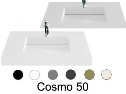 Plan vasque, 100 x 46 cm, vasque caniveau - COSMO 50