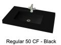 Plan vasque, 120 x 46 cm, suspendue ou  poser, en rsine minrale - REGULAR 50