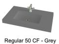 Plan vasque, 120 x 46 cm, suspendue ou  poser, en rsine minrale - REGULAR 50