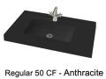 Plan vasque, 120 x 46 cm, suspendue ou  poser, en rsine minrale - REGULAR 50