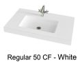 Plan vasque, 120 x 46 cm, suspendue ou  poser, en rsine minrale - REGULAR 50