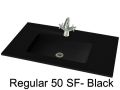 Plan vasque, 120 x 46 cm, suspendue ou  poser, en rsine minrale - REGULAR 50