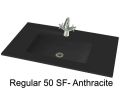 Plan vasque, 120 x 46 cm, suspendue ou  poser, en rsine minrale - REGULAR 50