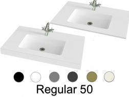 Compatibel met Toegeven een kopje Vanity top - Wastafel, hangende of ingebouwde wastafel in een badkamer  ijdelheid - 40 x 100 - 45 x 100 - 46 x 100 - 50 x 100 - 60 x 100 cm