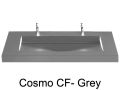 Plan double vasque, 140 x 46 cm , vasque caniveau - COSMO 120