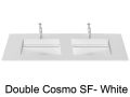 Plan double vasque, 120 x 50 cm , lavabo caniveau - COSMO 50 Double