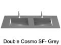Plan double vasque, 120 x 50 cm , lavabo caniveau - COSMO 50 Double