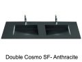 Plan double vasque, 120 x 50 cm , lavabo caniveau - COSMO 50 Double