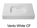 Plan vasque Design, 120 x 50 cm, suspendue ou  poser, en rsine minrale - VENTO 60