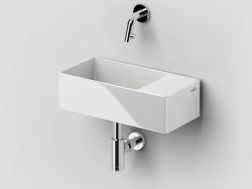 Designer washbasin, 18 x 35 cm, wall-mounted taps - NEW FLUSH 3 RIGHT