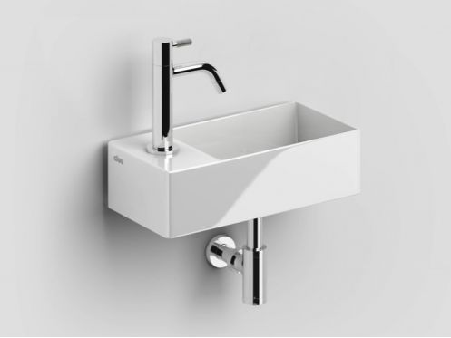 Design håndvask, 18 x 35 cm, hane til venstre - NEW FLUSH 3 LEFT