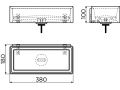 Lave-mains design, 18 x 38 cm - NEW FLUSH 3.1