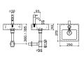 Lave-mains, 29 x 27 cm - SET COMPLET - INBE