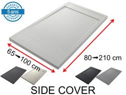 Receveur de douche caniveau avec cache siphon en résine - COVER 100