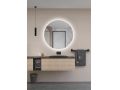 Miroir rond, rtro clair, lumire blanche, double capteur : anti-bue et ON/OFF - SINTRA