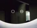 Miroir rond, clairage en faade, double capteur : anti-bue et ON/OFF - COIMBRA