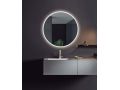 Miroir rond, clairage en faade, double capteur : anti-bue et ON/OFF - COIMBRA