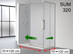 Portes de douches coulissantes d'angle - SUM 320 - 90