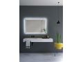 Miroir avec bords arrondis, clairage frontal, capteur : anti-bue et ON/OFF - SETUBAL