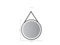 Miroir rond, clairage en faade, cadre noir - BRAGA