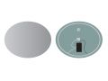 Miroir ovale, rtro clair, lumire blanche - MARFA