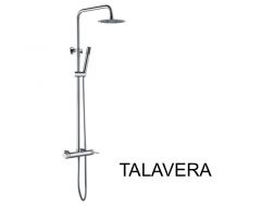 Colonne de douche design, Mitigeur, Rond ø 20 cm - TALAVERA CHROME