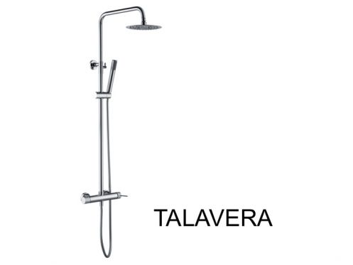 Design Shower column, Mixer Tap, Round ø 20 cm - TALAVERA CHROME