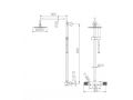 Shower / bathtub column, thermostatic - TALAVERA CHROME